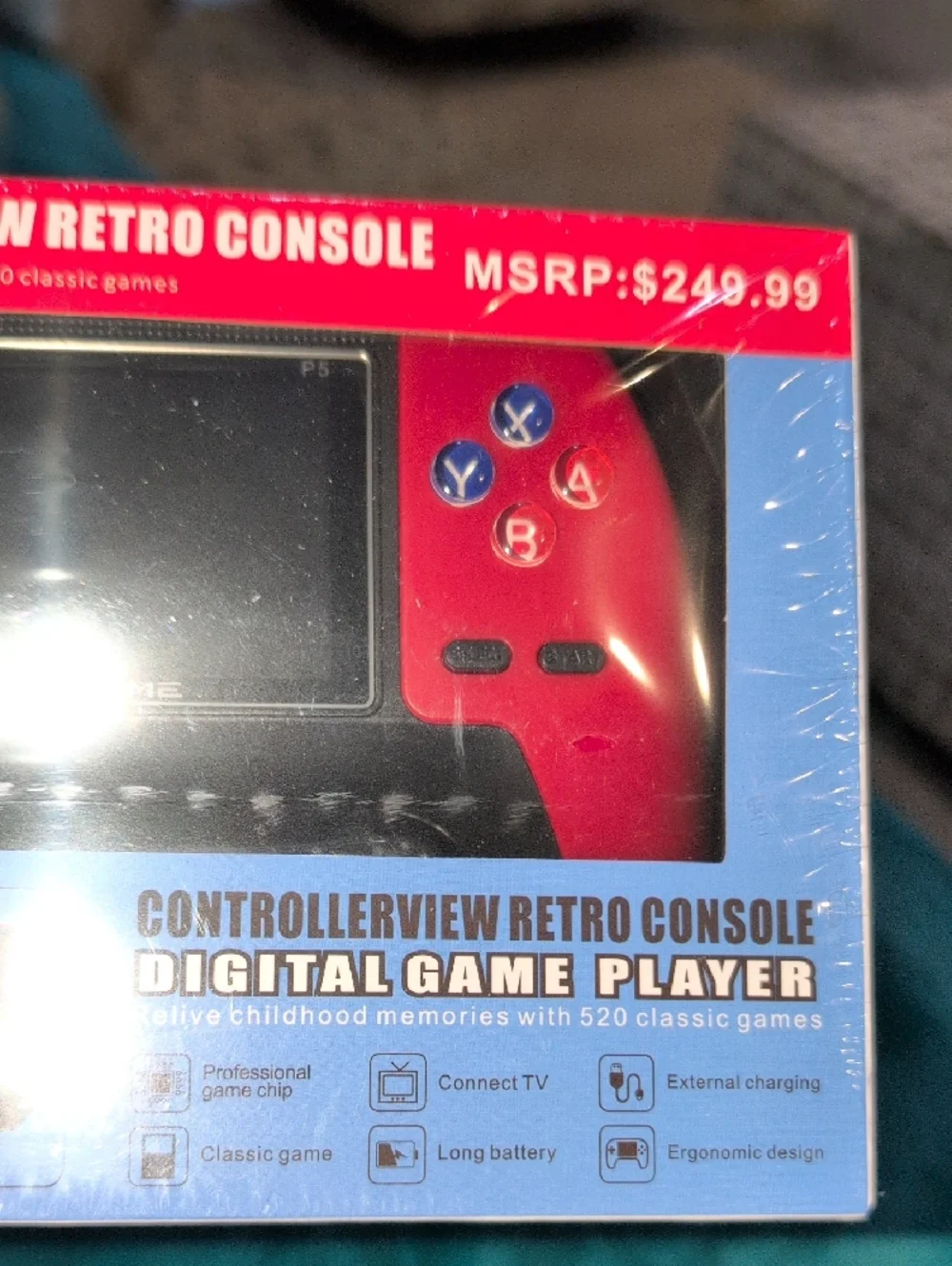 P5 ControllerView Retro Console Handheld - Red - New - 540 Games